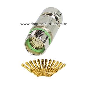 12 Pinli Seyyar Erkek Metal Sinyal Konnekt�r� M623-12K MAOJWEI