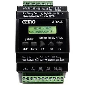 AR2-A-24VDC-8D Programlanabilir Ak�ll� R�le GEMO