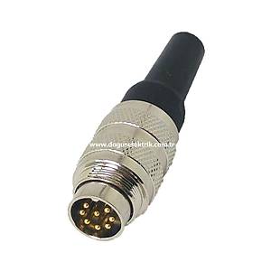 8 Pinli Seyyar Erkek Metal Konnekt�r J09F-8A MAOJWEI