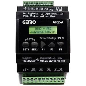 AR2-A-230VAC-8D-RTC Programlanabilir Ak�ll� R�le GEMO