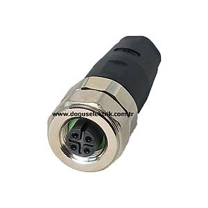 M12 4 Pinli Seyyar D�z Di�i Konnekt�r M12PG-4A MAOJWEI