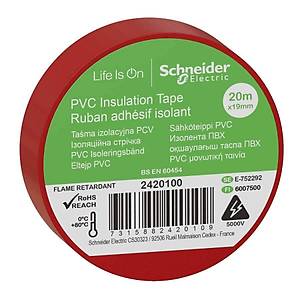 2420100 K�rm�z� �zolasyon Band� 19mm x 20mt SCHENIDER
