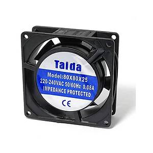 80x80x25mm 230VAC Kare Fan TAIDA