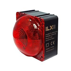 �L-XHP-24BK 24VDC Multi + Buzzer K�rm�z� �kaz Lambas� �LX