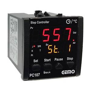 PC107-230VAC-R 230VAC PID S�cakl�k Ad�m Kontrol Cihaz� (R�le ��k��l�) GEMO