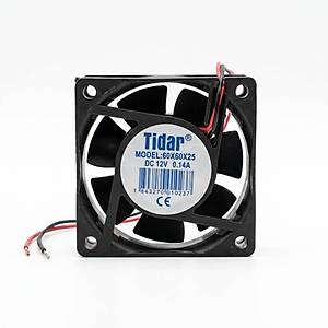 60x60x25mm 12VDC Kare Fan TIDAR