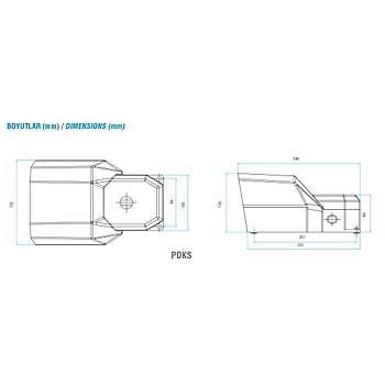 PDKS11BX10 1NA+1NK Kontaklı Metal Muhafazalı Ayak Korumalı Pedal (Sarı) EMAS