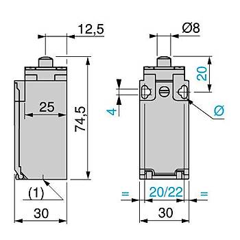 XCKP2110P16 Metal Pimli Limit Sivi TELEMECANIQUE