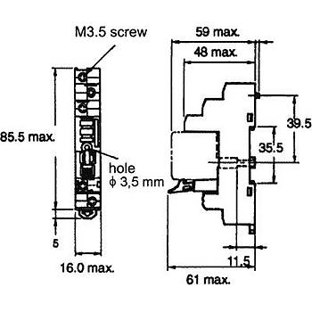 P2RF-05-E 10A 1CO Kontakl Rle Soketi OMRON