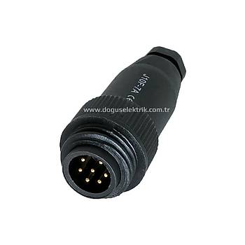 7 Pinli Seyyar Erkek Konnektr IP67 J10F-7A MAOJWEI