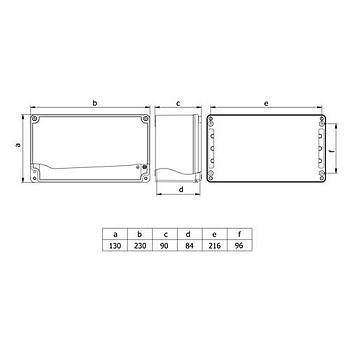 130x230x90mm IP67 Alminyum Buat 402514 METE ENERJ