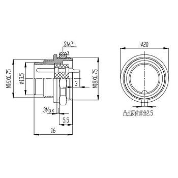 6 Pinli Makine Erkek Metal Konnektr J09-6B1 MAOJWEI