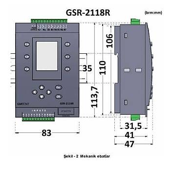 GSR-2118R 24VDC Ekranlý Mini PLC GMT