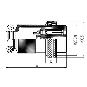 3 Pinli Seyyar Dii Metal Konnektr 30M-3A MAOJWEI