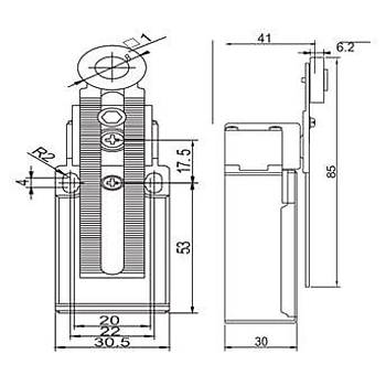 GLS-131 Ayarlanabilir Metal Makaral Limit Switch GWEST