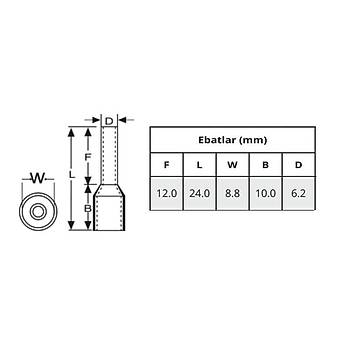 16,0 mm� �zoleli Kablo Y�ks��� IYF-16.0 GWEST (100 Adet)