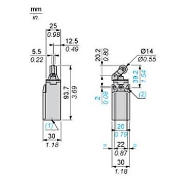 XCKN2121P20 Makaral Kollu Limit Switch TELEMECANIQUE