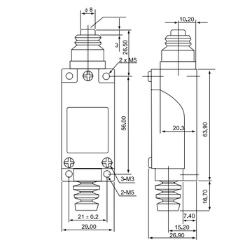 TZ-8111 Do�rusal Pimli Limit Switch CNTD