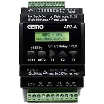 AR2-A-24VDC-8D Programlanabilir Akll Rle GEMO