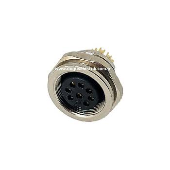 8 Pinli Makine Dii Metal Konnektr J09-8F1 MAOJWEI