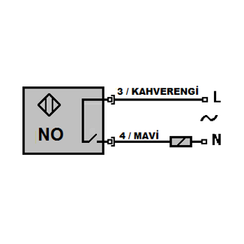 MM-S12L-YA M12 2 U�lu Manyetik Sens�r MEFA