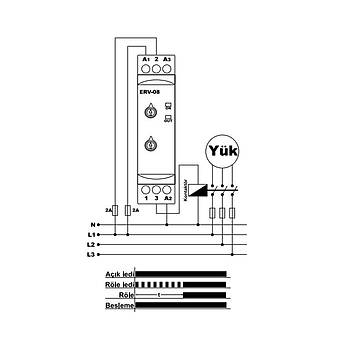 ERV-08M 12-240V AC/DC Multifonksiyonlu Analog Zaman Rlesi TENSE