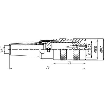 12 Pinli Seyyar Di�i Metal Konnekt�r J09-12A MAOJWEI
