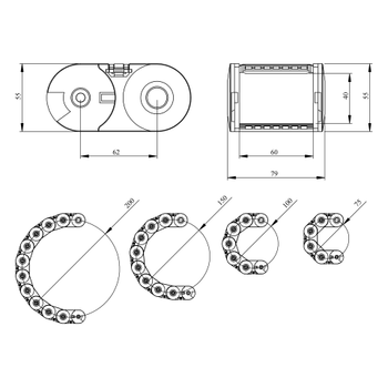 40x60mm Hareketli Kablo Ta��ma Kanal� HKP040060R5A EMAS