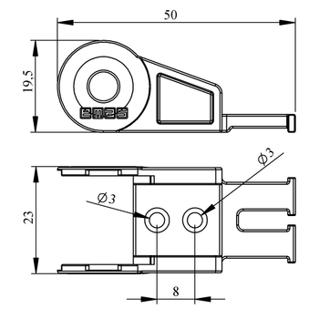 15x15mm Hareketli Kablo Ta��ma Kanal� Sabitleyici Ba�lant� Tak�m� HKP015015Z*A EMAS