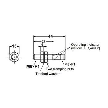 E2B-S08KS02-MC-C1 2mm Alglama M8 Konnektrl ndktif Sensr OMRON