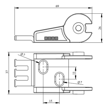 20x25mm Hareketli Kablo Ta��ma Kanal� Sabitleyici Ba�lant� Tak�m� HKP020025Z*A EMAS