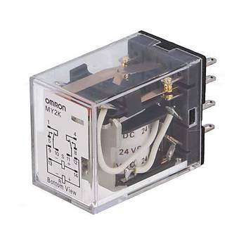 MY2K 24VDC  2CO (DPDT) Kontakl ift Bobinli (Latch) Rle OMRON