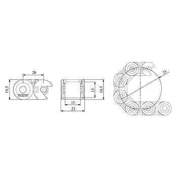 15x15mm Hareketli Kablo Ta��ma Kanal� HKP015015R1A EMAS