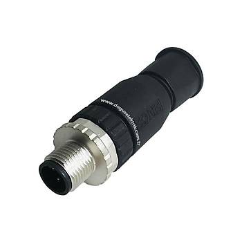M12 4 Pinli Dz Tip Erkek Sensr Konnektr 43-00100 CONEC