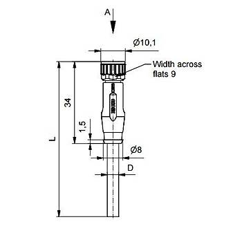 M8 4 Pinli 2m Kablolu Dz Konnektr 42-10032 CONEC