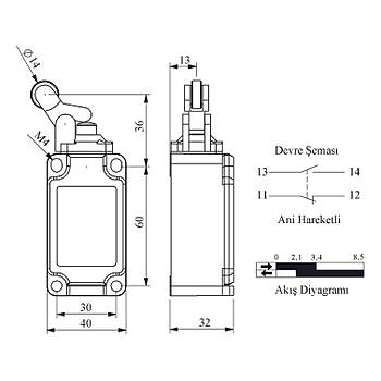 L52K13MIM411 Metal G�vdeli Limit Switch EMAS