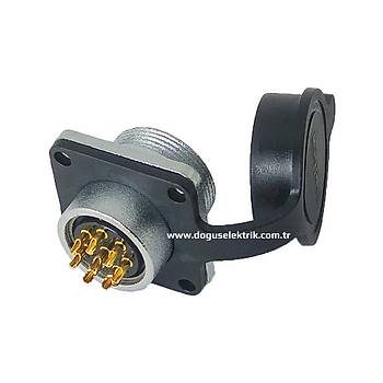 8 Pinli Makine Erkek Metal Konnektr P20-8B MAOJWEI