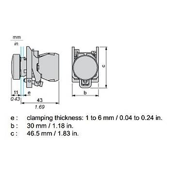 XB4BVM4 22mm 220VAC Ledli Krmz Sinyal Lambas SCHNEIDER