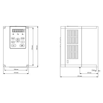 FV100-2S-0007G 0,75 KW 1/3 Faz Hz Kontrol Cihaz (Src) KNCO