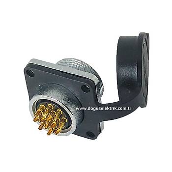 12 Pinli Makine Erkek Metal Konnekt�r P20-12B MAOJWEI