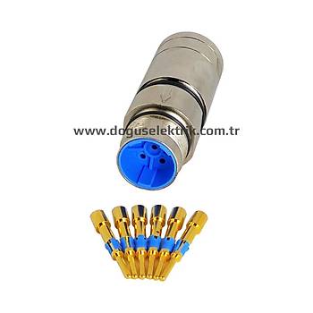 6 Pinli Seyyar Erkek Metal G Konnektr M23-PSSSST-06 FINECABLES