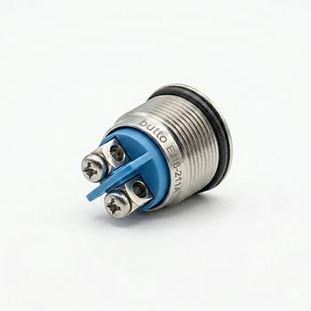 EJ16-211A 16mm Yayl� Metal Buton D�z Kafa IP67 BUTTO