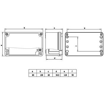 80x130x60mm IP67 Alminyum Buat 402505 METE ENERJ