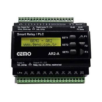 AR2-A-230VAC-14D Programlanabilir Akıllı Röle GEMO