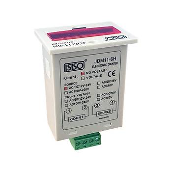 JDM11-6H 12-24V AC/DC 6 Haneli Dijital Say�c� ISISO