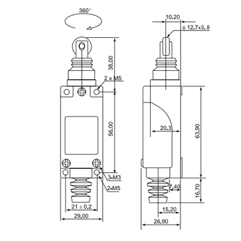TZ-8112 Do�rusal Pimli Makaral� Limit Switch CNTD