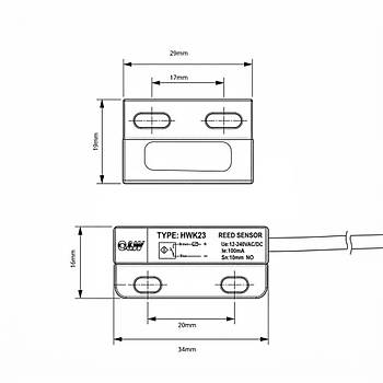 HWK23 NO Kontakl� Manyetik Switch