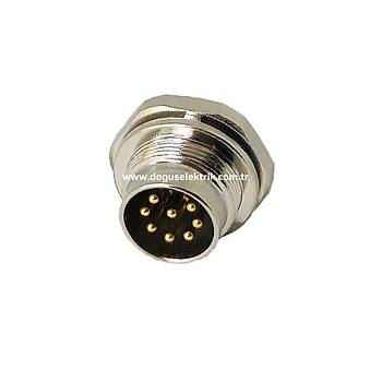 8 Pinli Makine Erkek Metal Konnektr J09-8B1 MAOJWEI