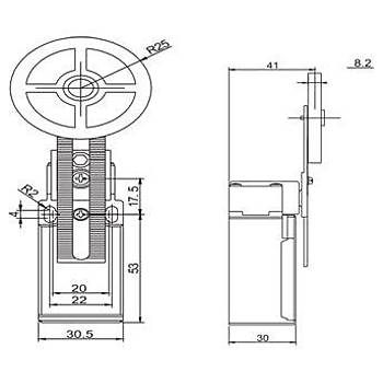 GLS-191R Ayarlanabilir Kau�uk Makaral� Resetli Limit Switch GWEST