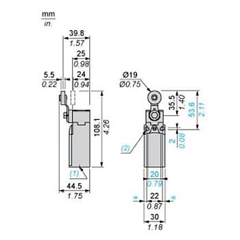 XCKN2118P20 Makaral Kollu Limit Switch TELEMECANIQUE